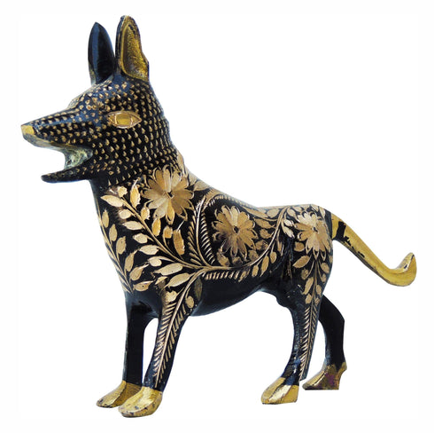 Brass Showpiece Dog Statue 0.438kg